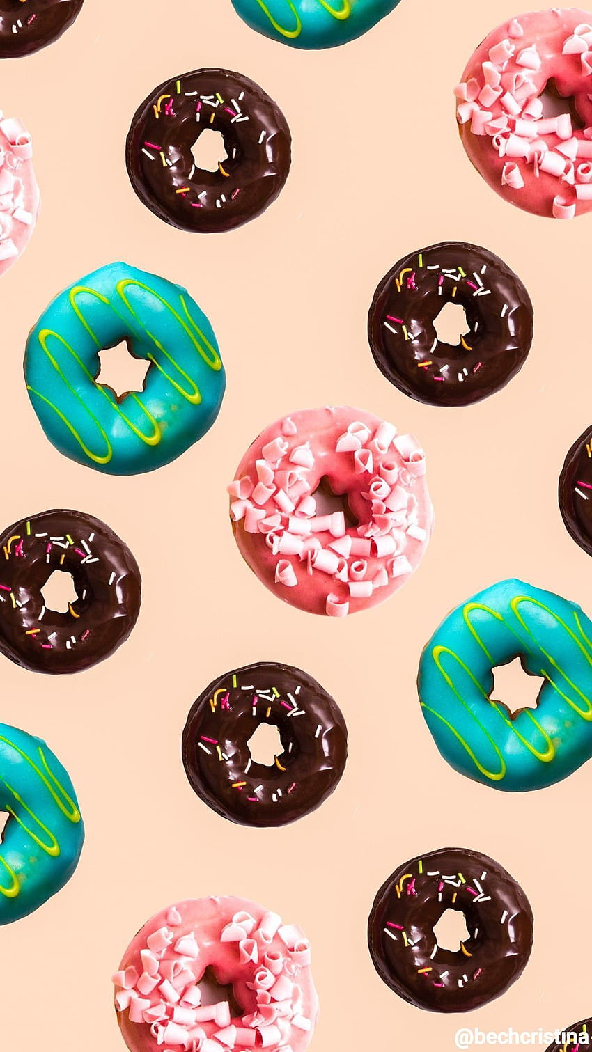 DONUTS, donuts, donuts, papel de parede fofo, aesthetics donuts HD phone wallpaper