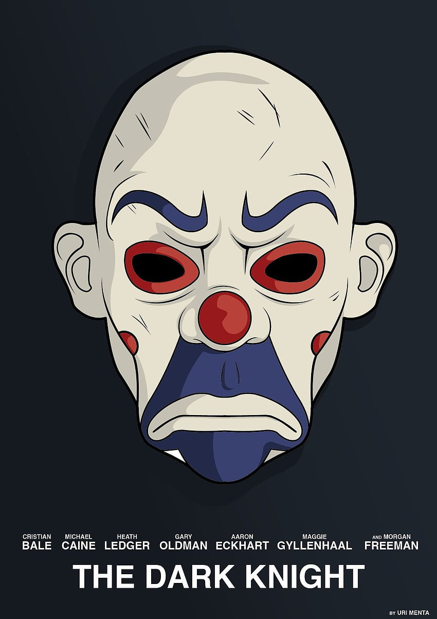 Maska Jokera na plakacie filmowym o napadzie na bank Tapeta na telefon HD