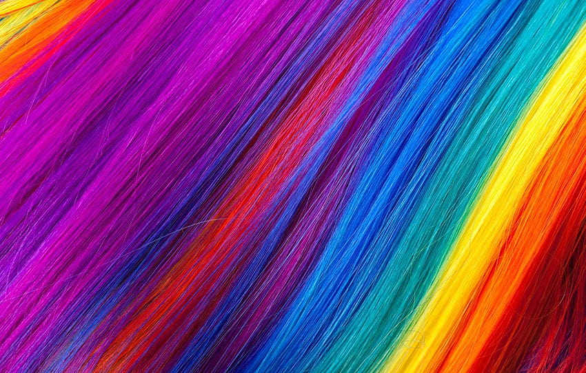 haar, regenbogen, farben, bunt, regenbogen, textur, haar, regenbogenhaar HD-Hintergrundbild
