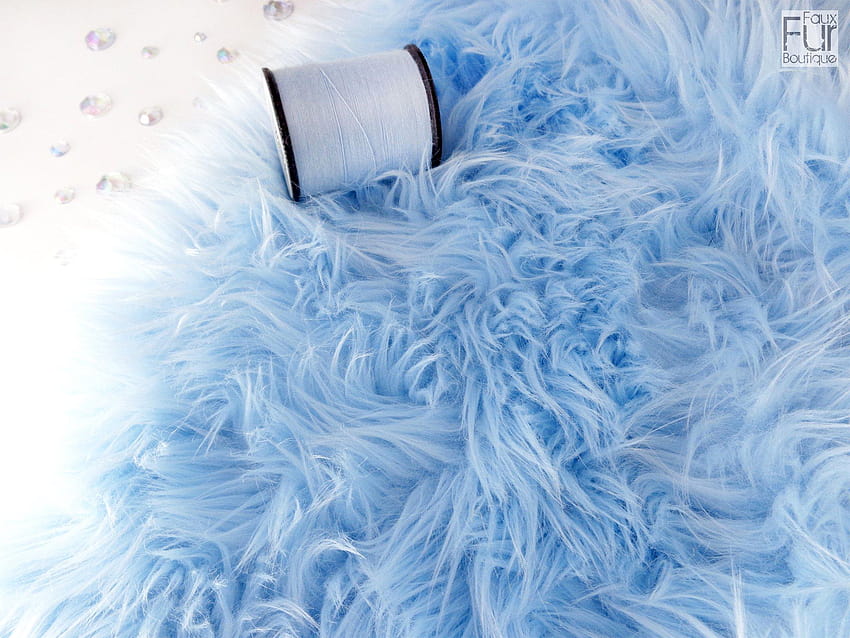 Baby blue luxury shag fur baby blue long pile faux fur 2, baby blue fur HD wallpaper