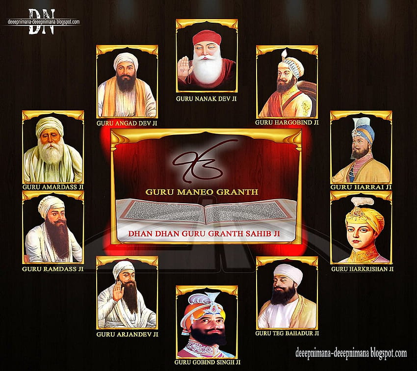 Dziesięć imion guru, dziesięciu guru Tapeta HD