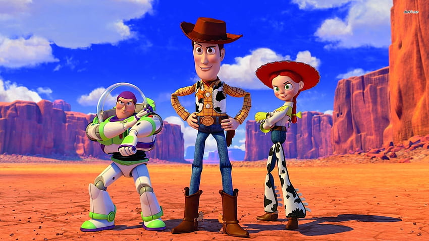 Buzz Lightyear Sheriff Woody Jessie Toy Story Cartoon HD wallpaper