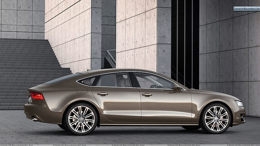 Audi A7 Sportback Brown Side Pose HD wallpaper