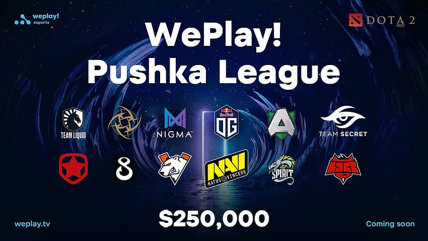 Team Secret, OG, Nigma e título do Virtus Pro WePlay! Liga Pushka a partir de 23 de abril papel de parede HD