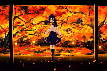 Autumn anime pics HD wallpapers | Pxfuel