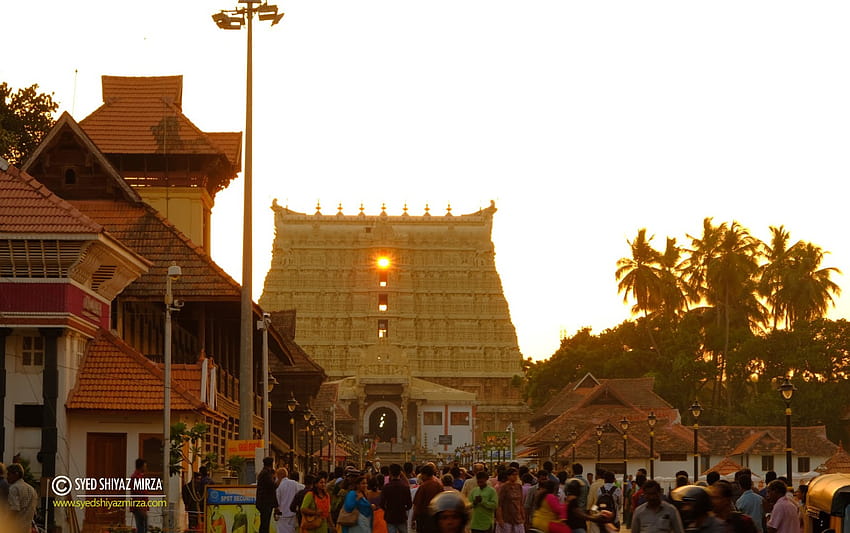 Храмът Шри Падманабхасвами по време на равноденствие, храмове в Керала HD тапет
