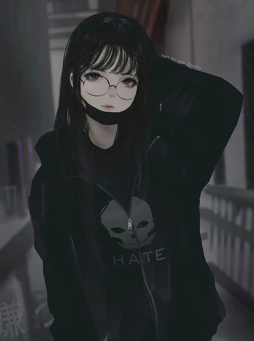 Pin auf Thug Life, Anime Girls mit schwarzen Masken HD-Handy-Hintergrundbild
