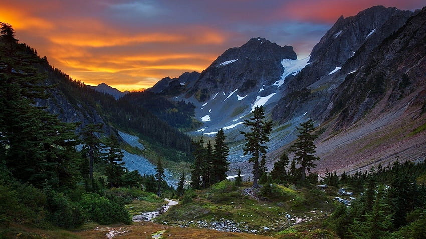 Cascade Mountains, cascade range HD wallpaper