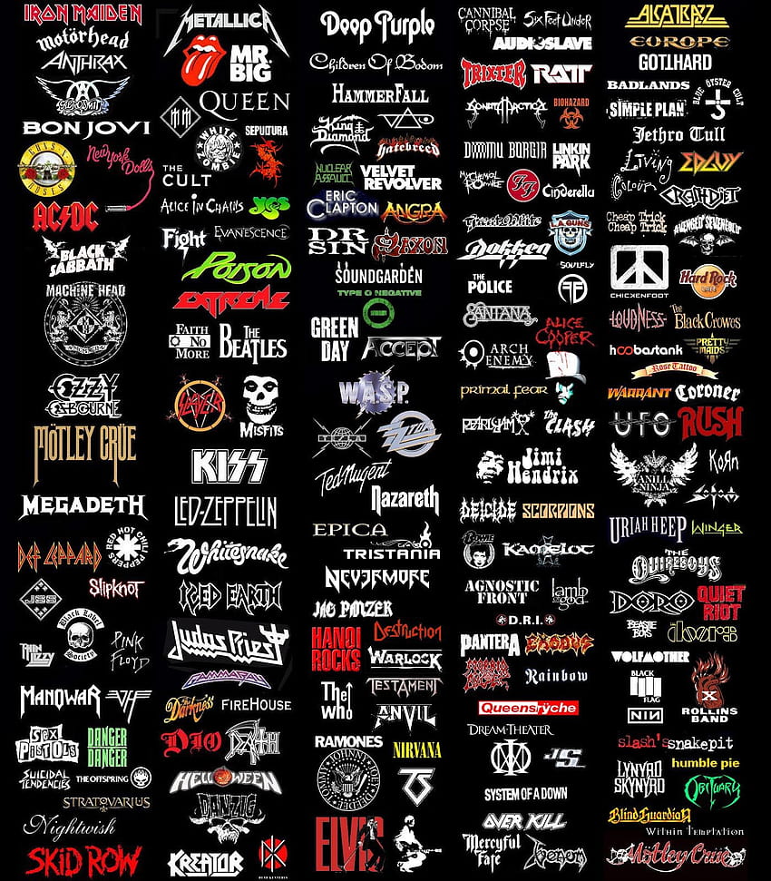 rock band logos HD phone wallpaper