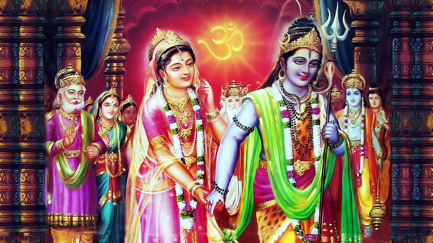 Of Shiv Parvati Marriage, mahadev parvati HD wallpaper