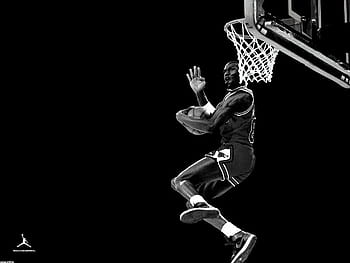 Download Michael Jordan Hd In Black And White Wallpaper