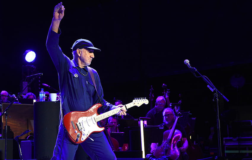 Pete Townshend neckt den neuen Albumbeitrag von The Who HD-Hintergrundbild