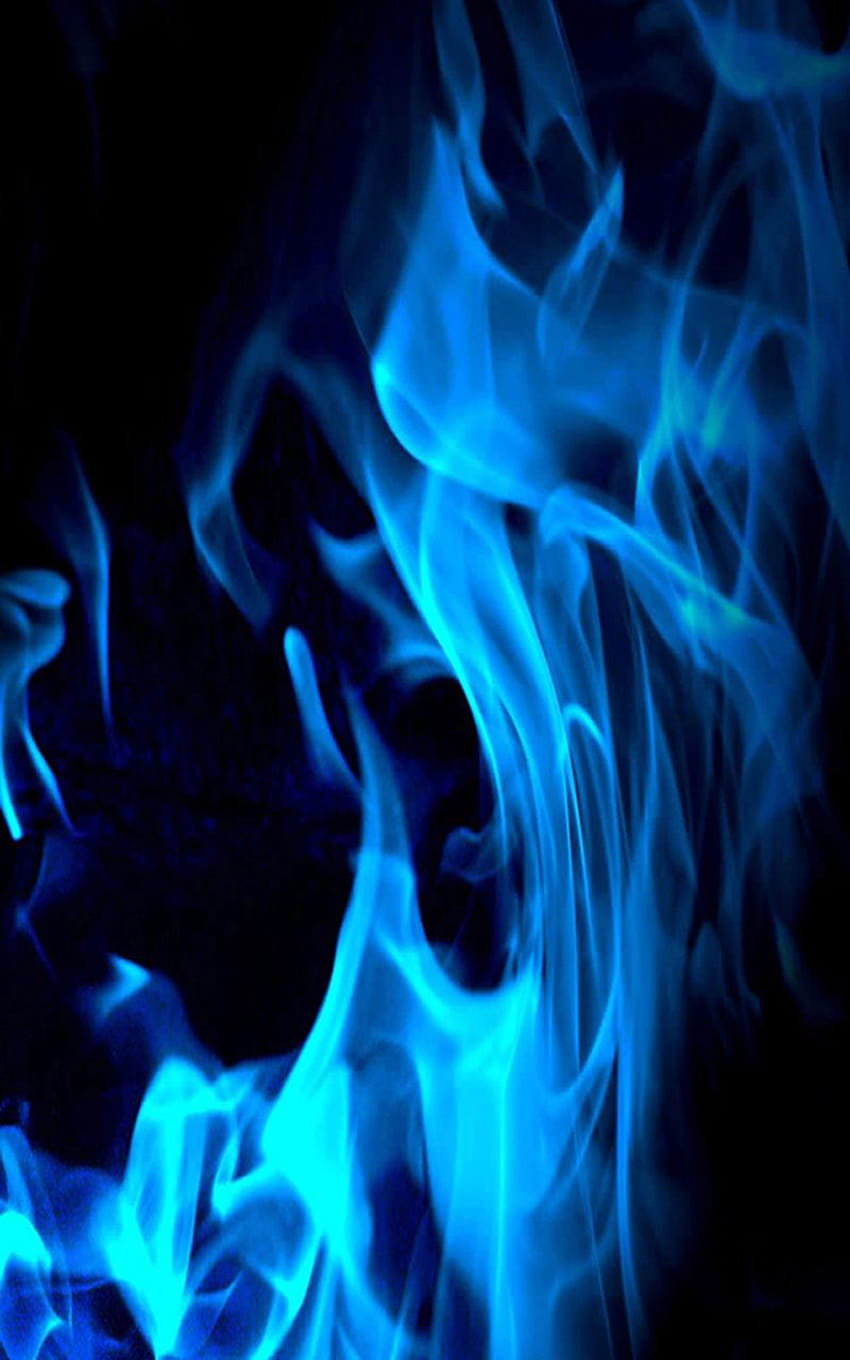 Blue Flame Galaxy Cute Wolf, v niebieski ogień list Tapeta na telefon HD