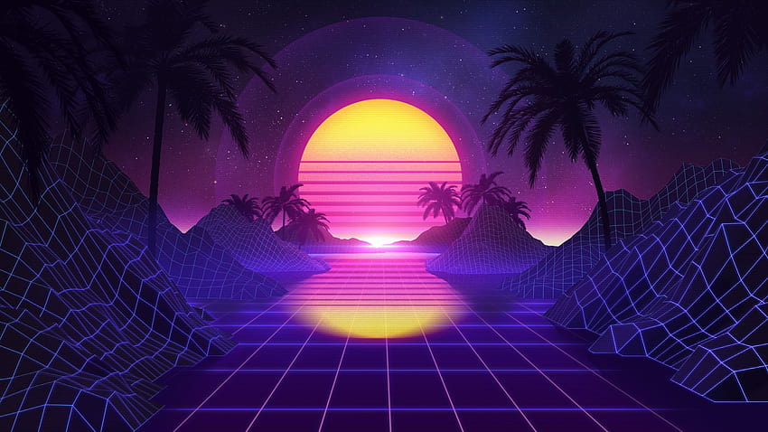 5 Themes, retro synthwave theme ps4 HD wallpaper
