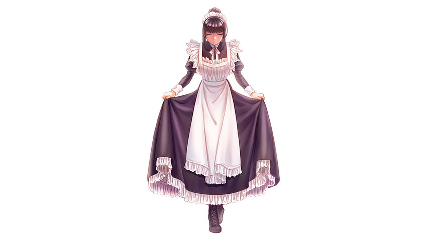 : maid, Toy, Overlord anime, Gamma Narberal, clothing, gown, figurine, costume design, outerwear 1920x1080 HD wallpaper