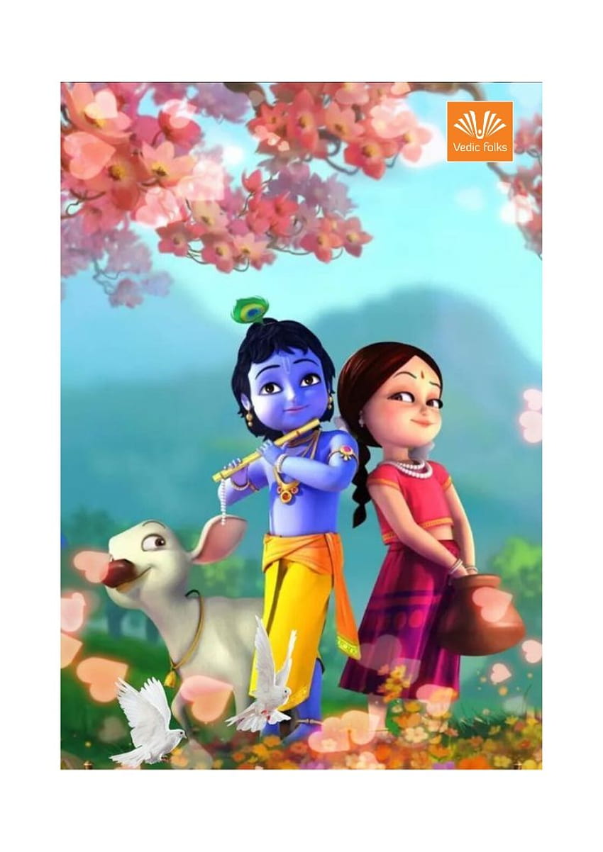 Radha krishna cartoon HD wallpapers | Pxfuel