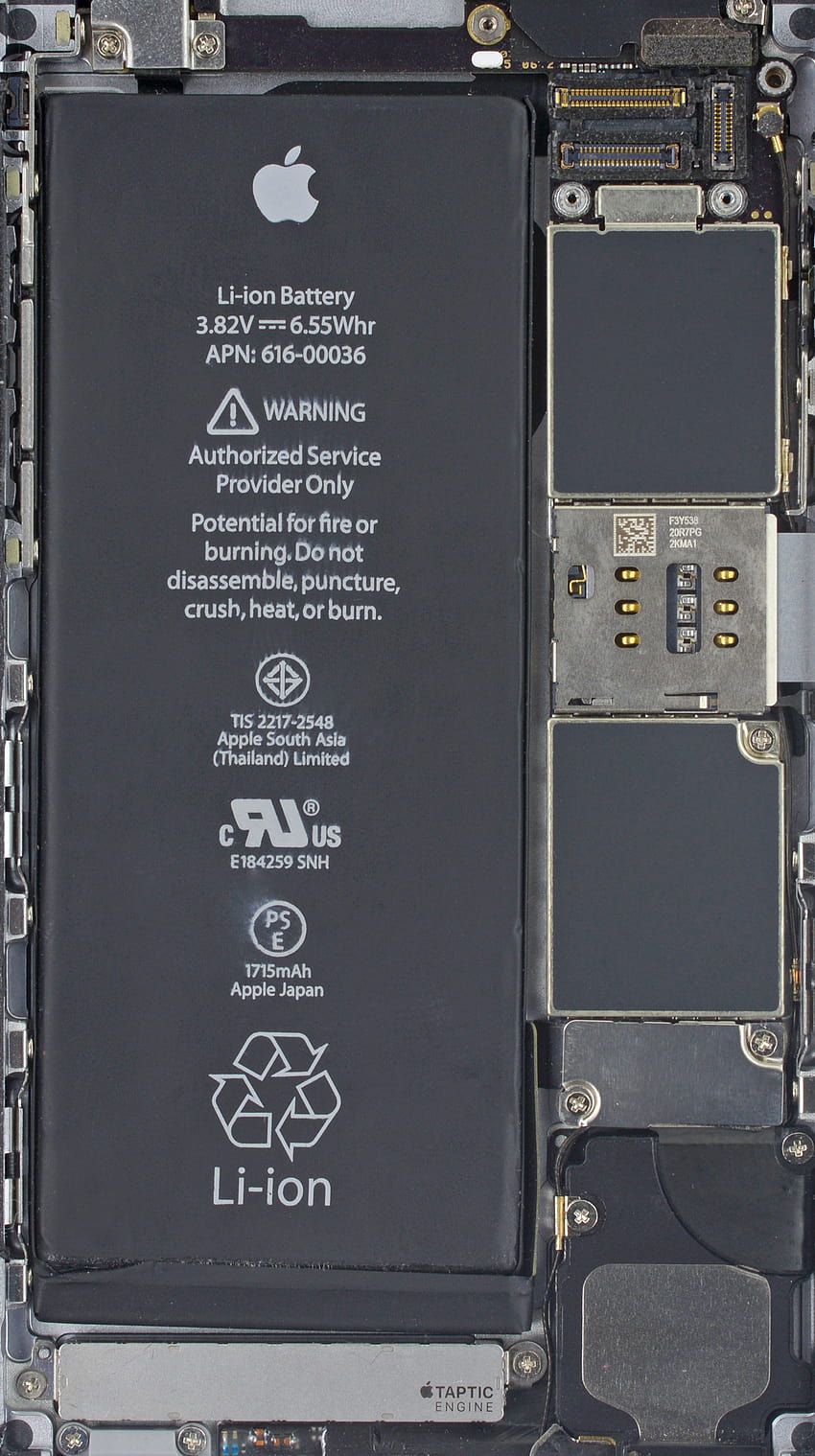 на седмицата: вътрешността на iPhone 7, вътрешността на телефона HD тапет за телефон