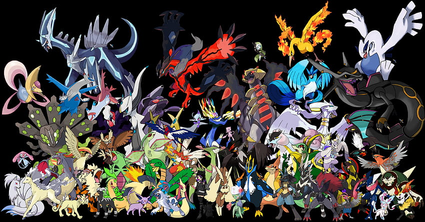 Alle legendären Pokémon, mythische Pokémon HD-Hintergrundbild