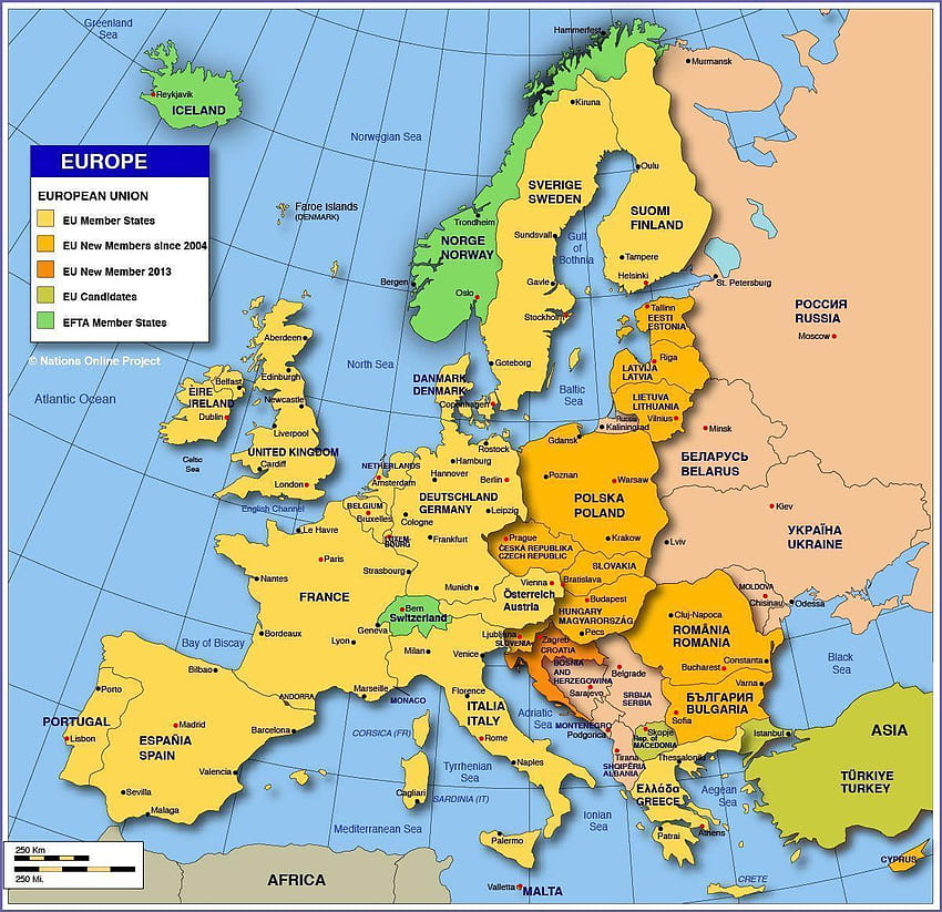 Europe Map HD wallpaper
