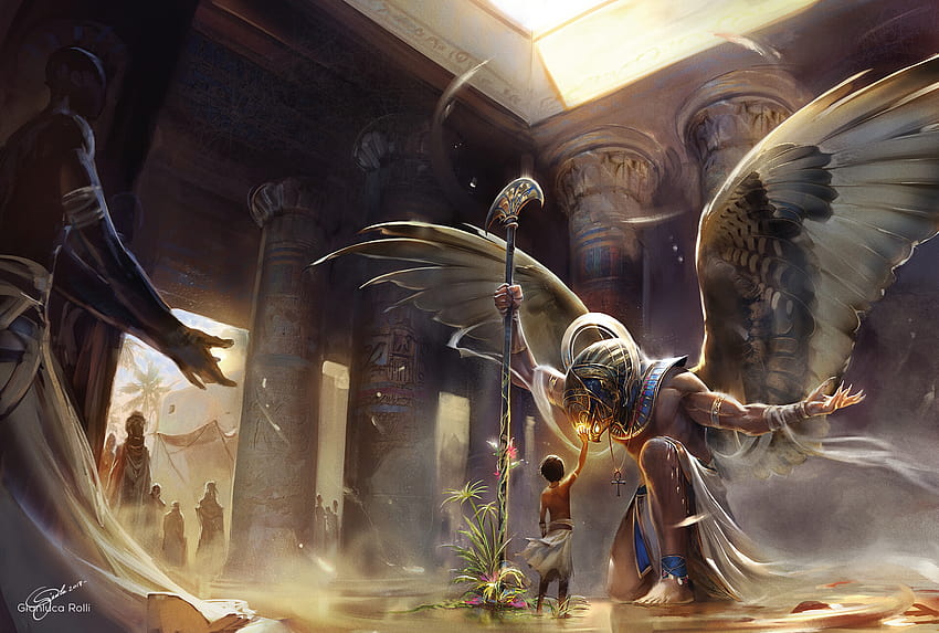 : 神、オシリス、エジプト、翼、ファラオ 1920x1295 高画質の壁紙