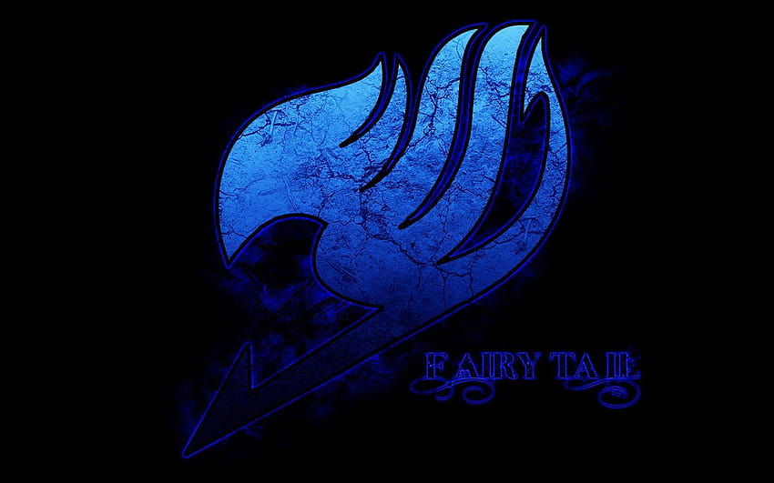 Синьо лого на Fairy Tail ., компютър със символ на опашката на феята HD тапет
