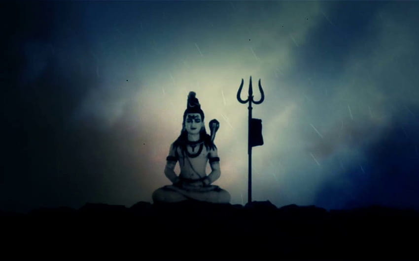 Deus Shiva Night Beautiful Looks Nice, Shiva meditando papel de parede HD