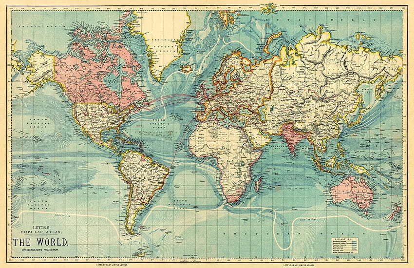 Desktop   Vintage Map Old World Kargo Vintage Map 