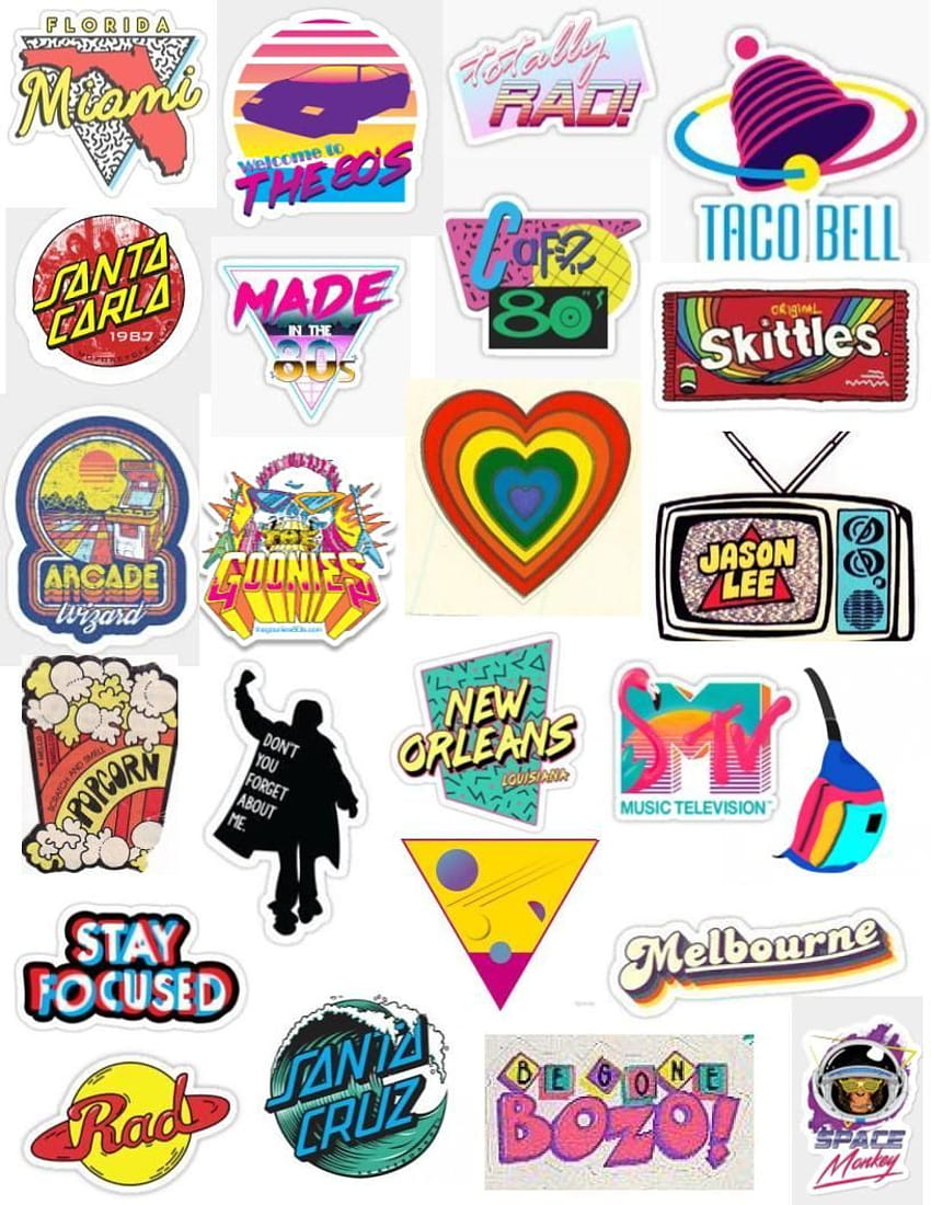 80s Sticker Pack Sticker By Lauren53103 Pinterest Aesthetic Design 90s Hd Phone Wallpaper 2746