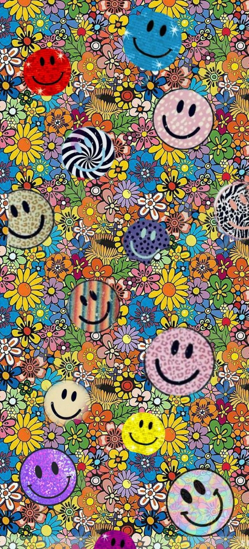 Flower y2k pic  Edgy wallpaper Cute smiley face Smiley
