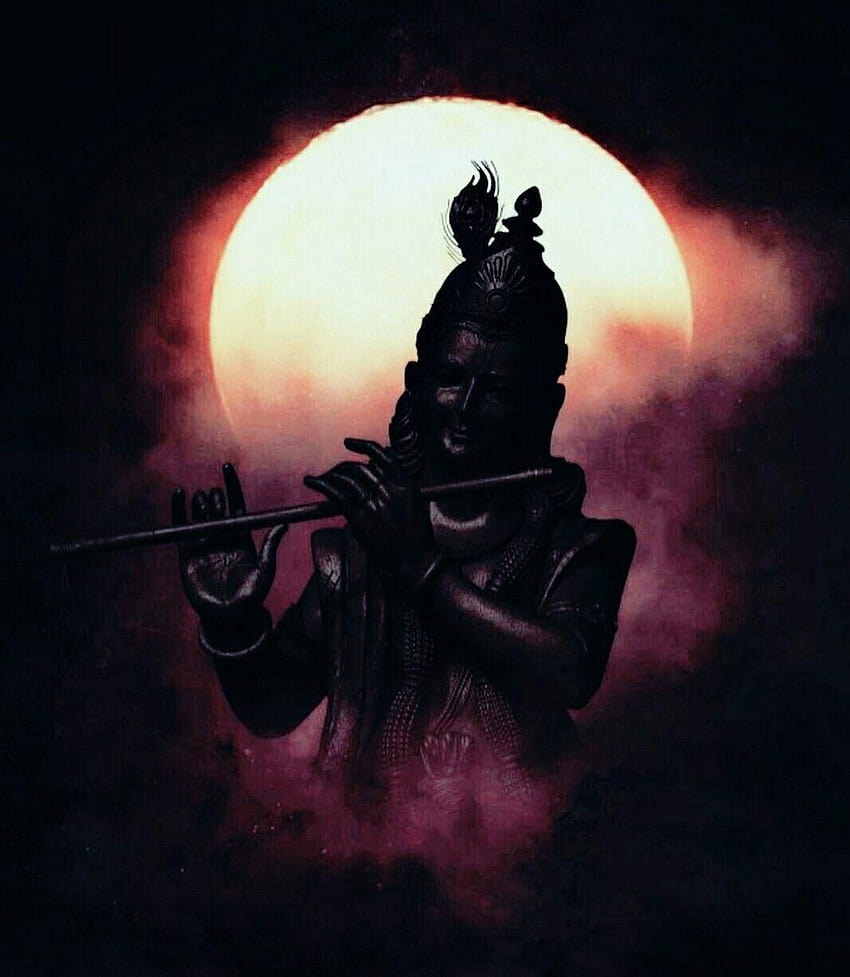 Black Krishna, lord krishna black HD phone wallpaper