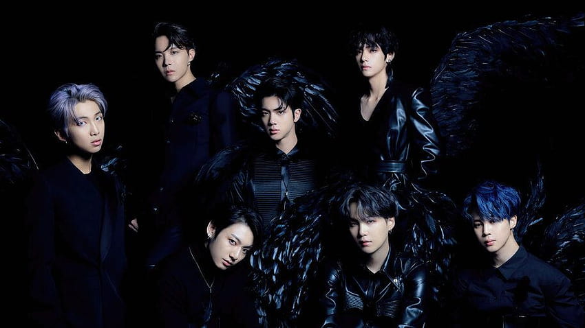 BTS Map of the Soul 7 All Members Black Wings HD wallpaper