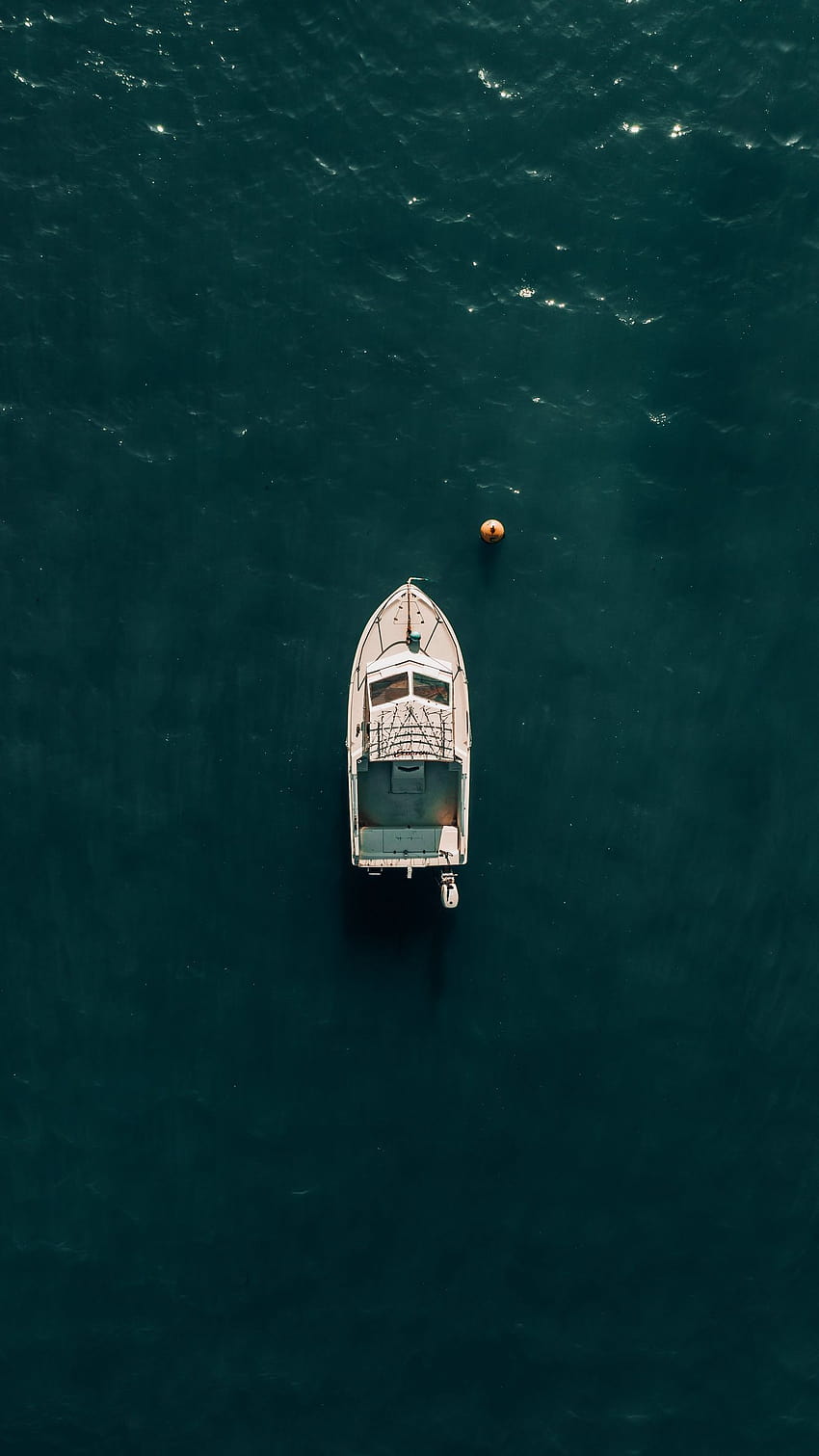 1350x2400 boat, speedboat, aerial view, water, sea iphone 8+/7+/6s+/ for parallax backgrounds HD phone wallpaper