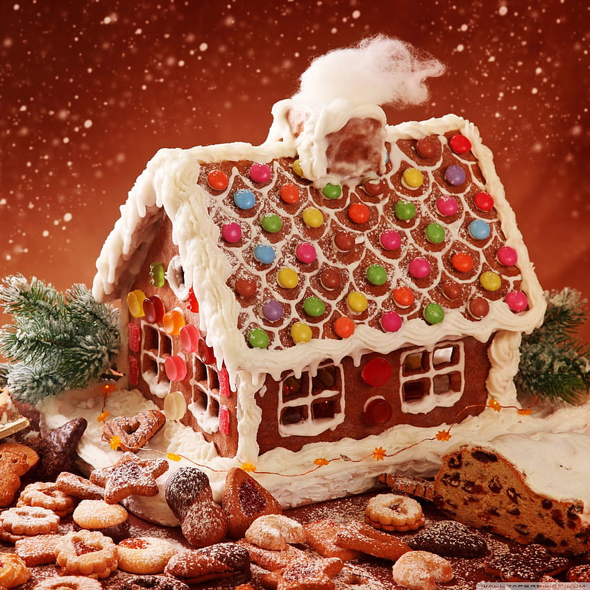 Ginger Bread posted by Michelle Johnson, christmas candy house HD phone wallpaper
