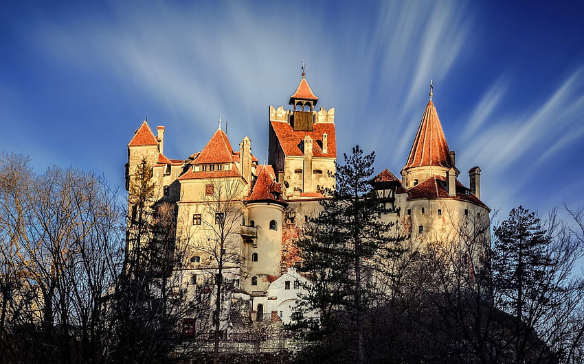 Kastil Bran di Transylvania, kastil Wallpaper HD