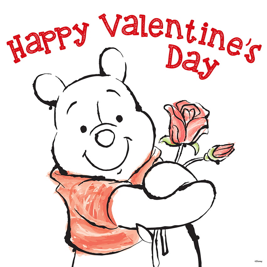 Happy valentines day, valentine winnie the pooh HD phone wallpaper