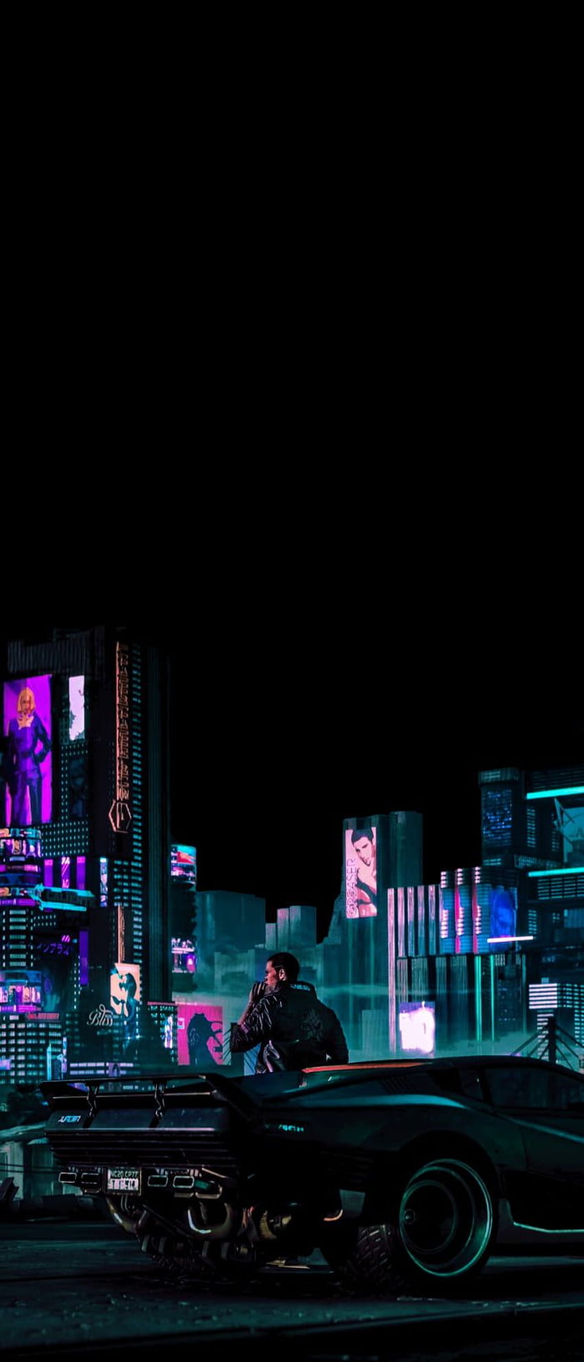Download Futuristic Night City Cyberpunk 2077 Iphone Wallpaper  Wallpapers com