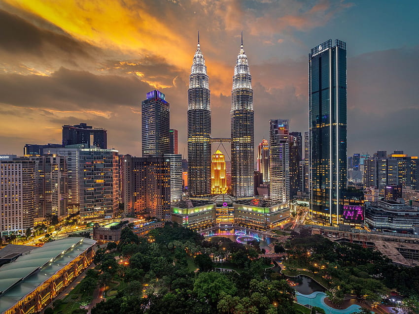 Petronas Twin Towers Kuala Lumpur Malaysia Ultra do komputerów i laptopów o wysokiej rozdzielczości 3840x2400: 13, pełna rozdzielczość Tapeta HD