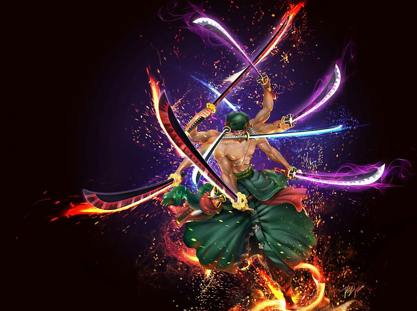 Zoro 3 swords ashura demon lost roronoa roronoa zoro samurai sword  swordsman HD phone wallpaper  Peakpx