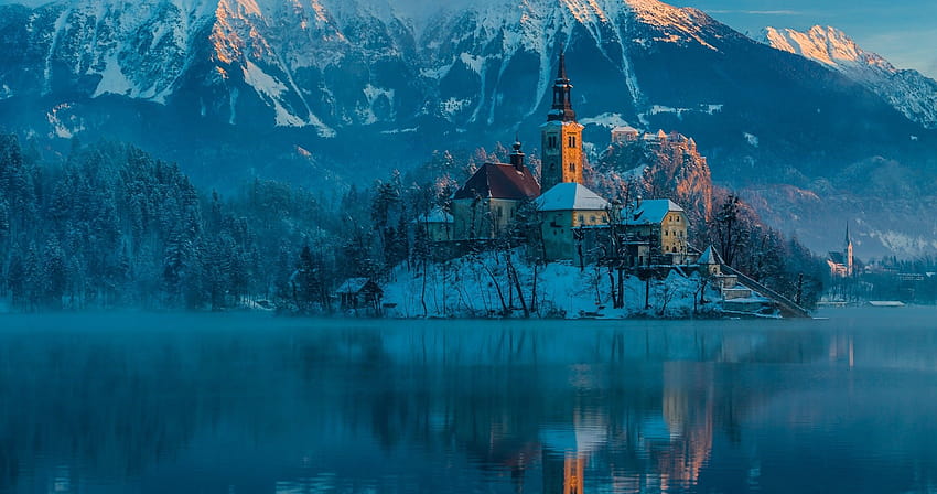lago bled na eslovênia ultra ...no.pinterest papel de parede HD