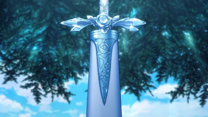Sword Art Online Alicization Blue Rose, espada rosa azul fondo de pantalla