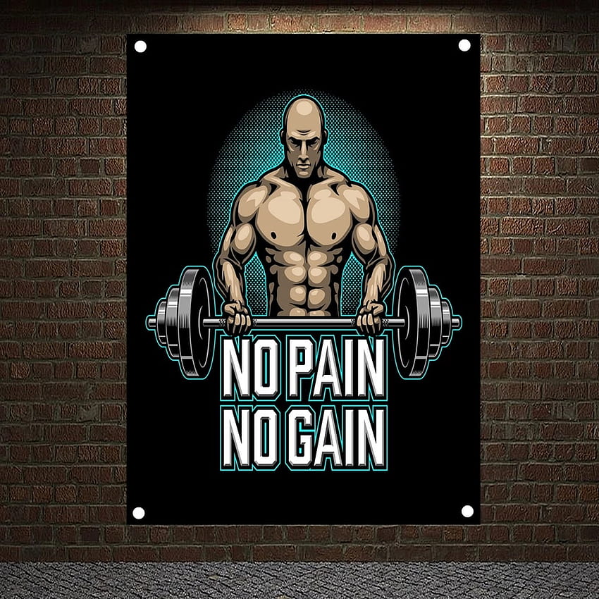 Workout Training Motivation Banners Flags Wall Hanging Gym Canvas Painting Print Art Boxing Gym Home Decoration Gift HD phone wallpaper