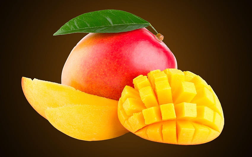Fresh mango and slice fruit HD wallpaper