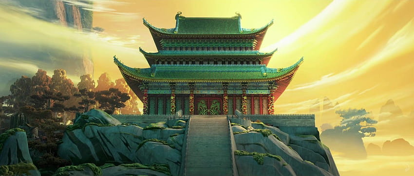 Kung Fu Panda 3'ten Jade Palace HD duvar kağıdı