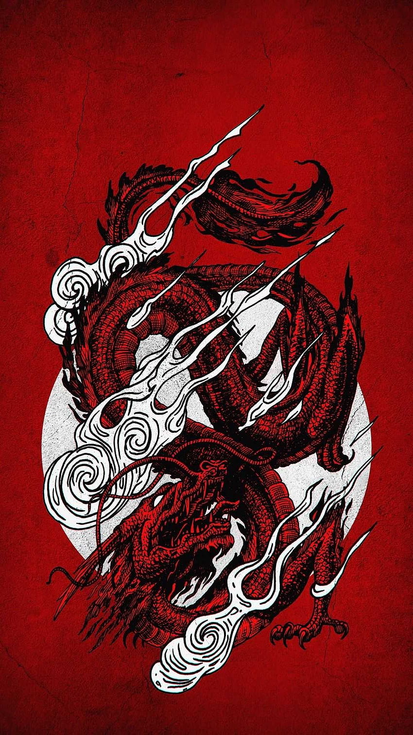 Japanese Dragon Aesthetic posté par Zoey Mercado, dragon rouge chinois Fond d'écran de téléphone HD