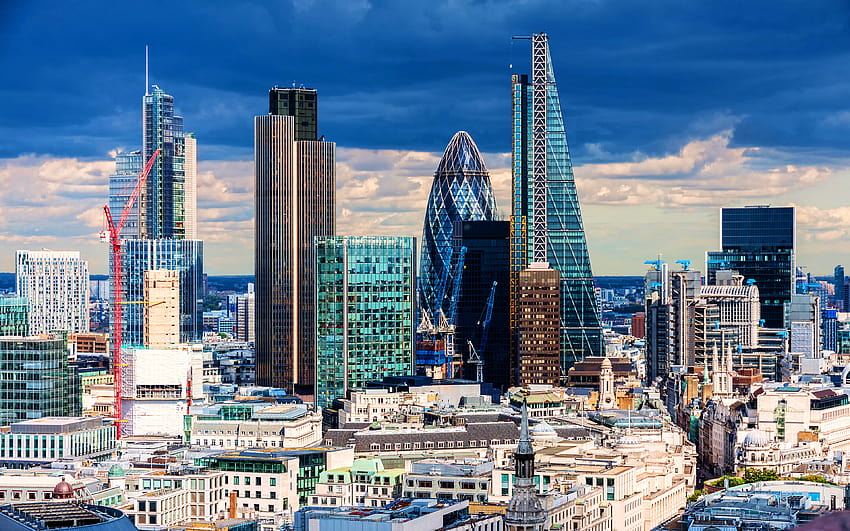 Città di Londra, città inglesi, architettura moderna, Regno Unito, Regno Unito, Inghilterra, Londra, Europa con risoluzione 3840x2400. Alta qualità Sfondo HD