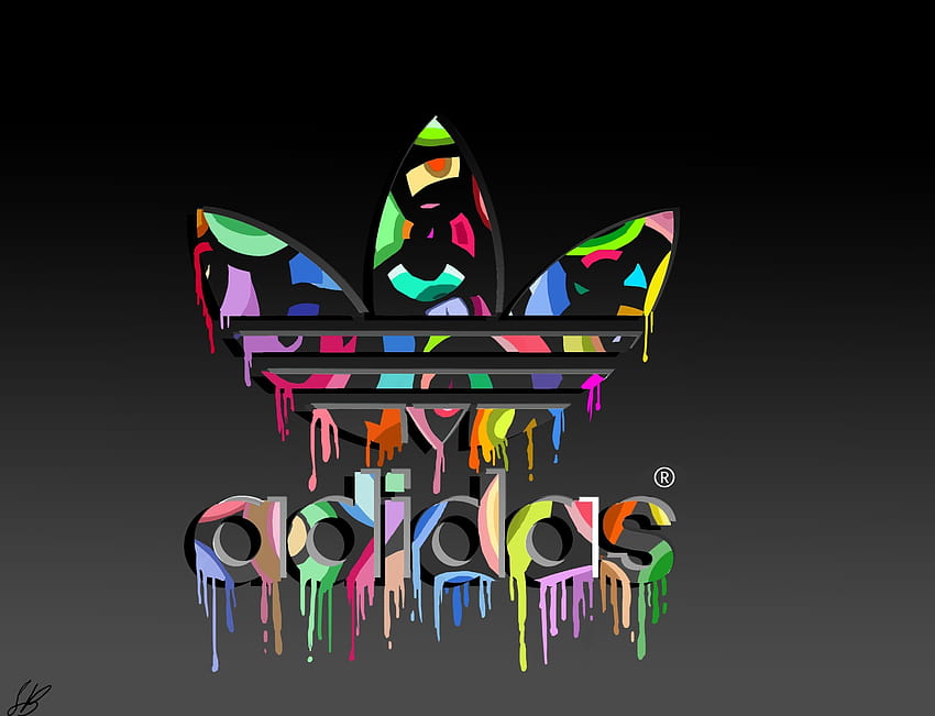 Adidas Graffiti, графити лого HD тапет
