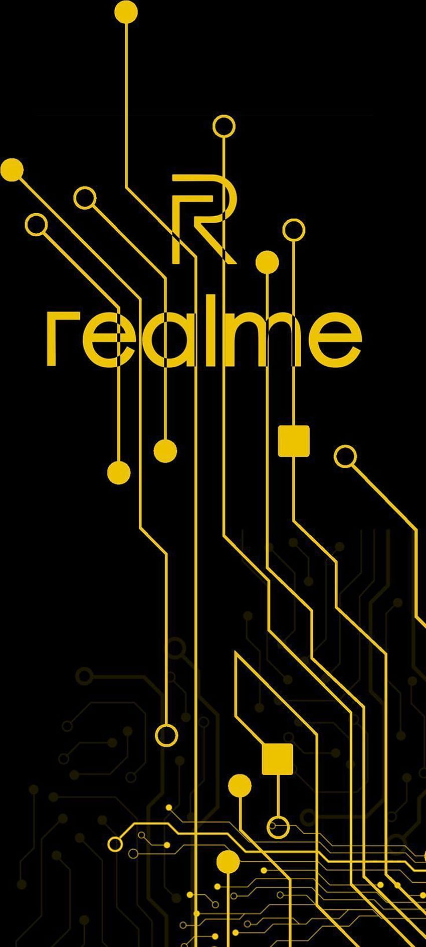 Realme Logo Amazing Amoled Dark di tahun 2021, realme black wallpaper ponsel HD