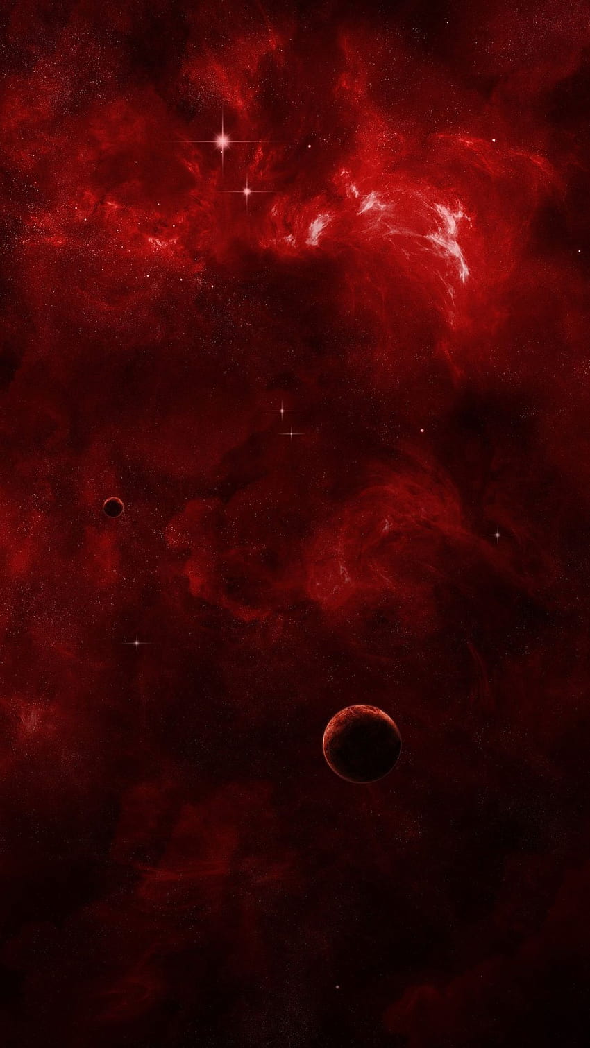 Red Cosmic HD phone wallpaper