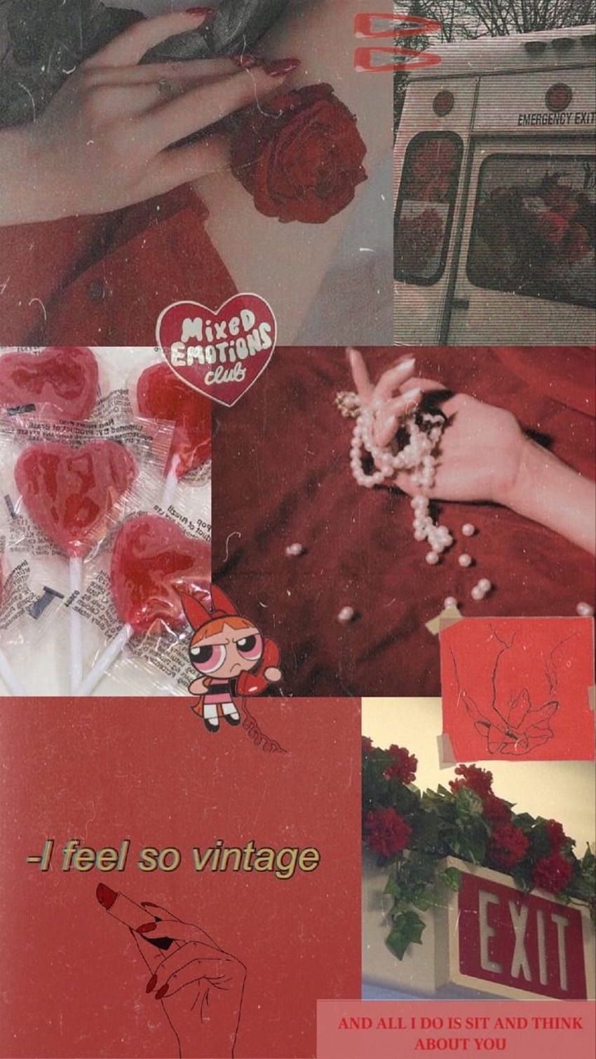 Red Aesthetic Tumblr, lofi valentines day HD phone wallpaper