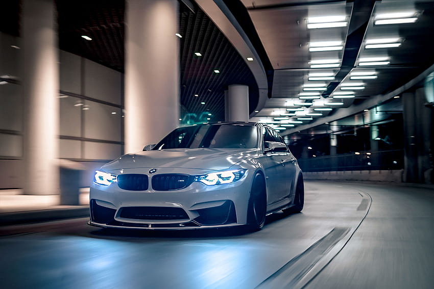 BMW M3, Malam, lampu depan LED, , Otomotif / Mobil, bmw f80 Wallpaper HD